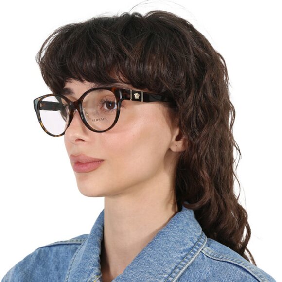 Versace VE3351D 148 Eyeglasses Crystal 53mm Round Frame - Picture 3 of 10